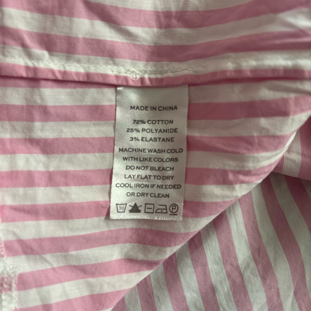 Hill House Ellie Nap Dress Tiered Smocked Striped Bubblegum Pink Size Small - Picture 9 of 10